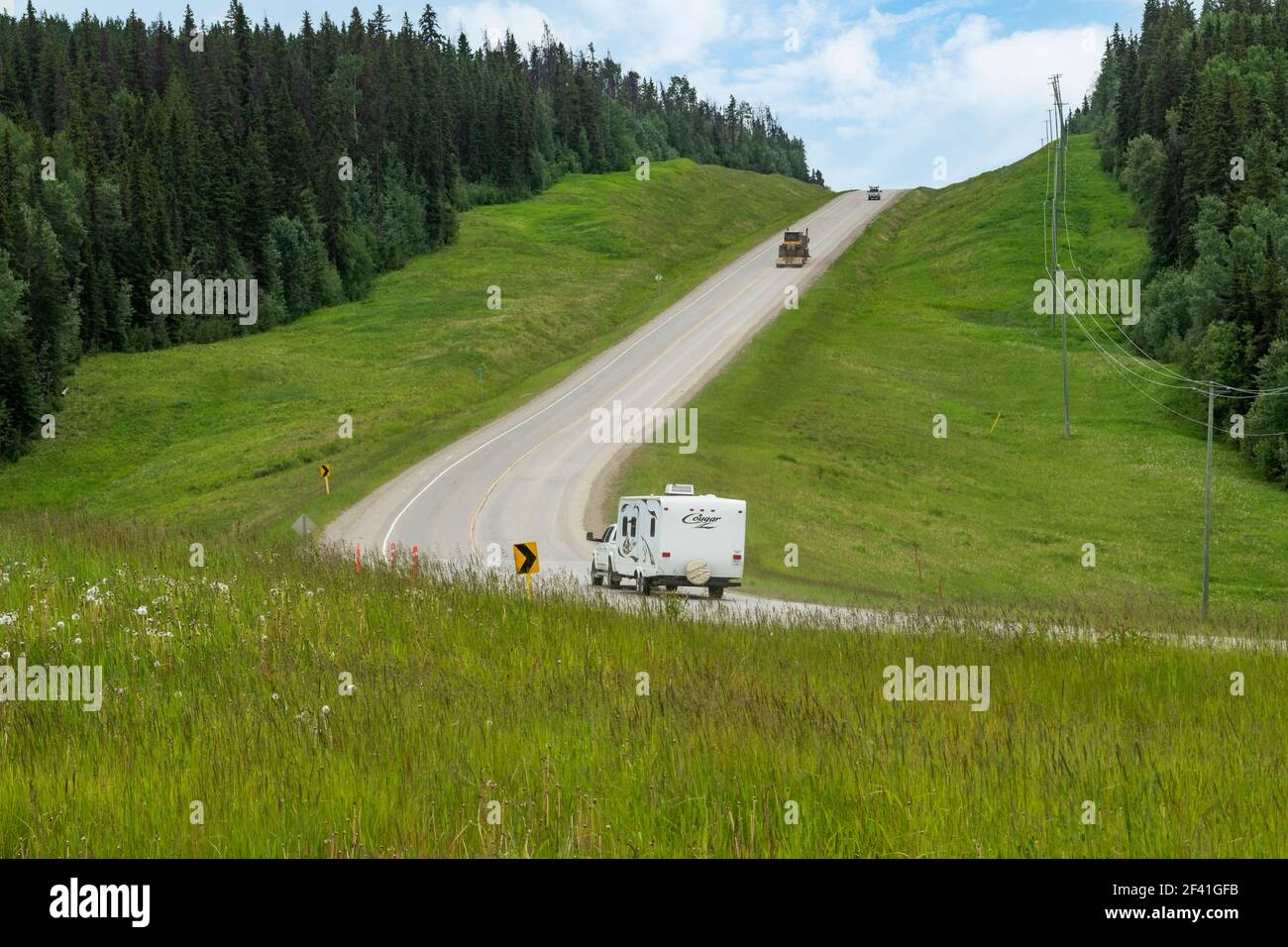 Nord America; British Columbia; Canada; Alaska Highway Foto Stock