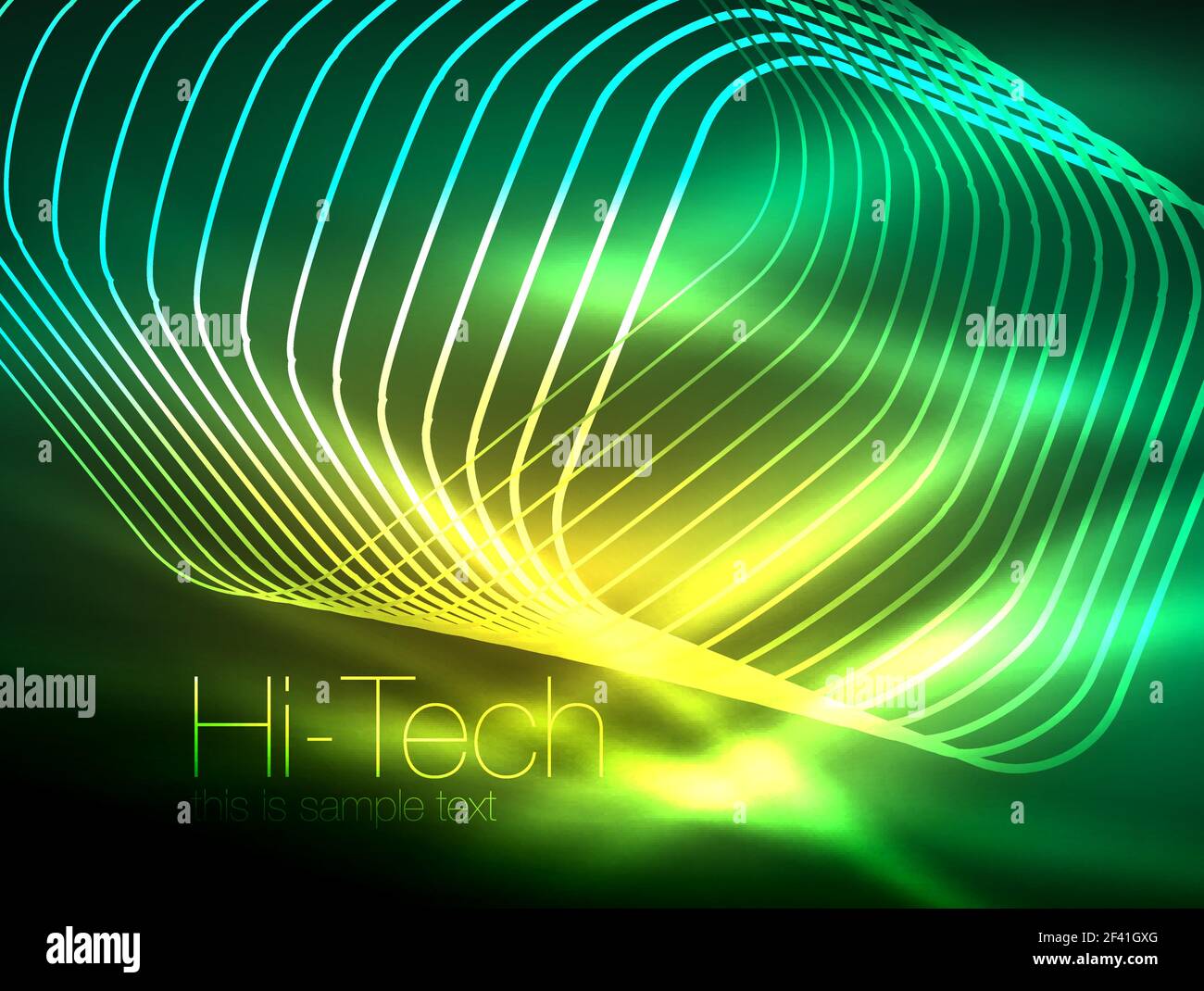 Il Neon incandescente piazze di contorno nel buio. Il Neon incandescente piazze di contorno nel buio, luce brillante effetto magico, geometrico modello minimo. Illustrazione Vettoriale Illustrazione Vettoriale