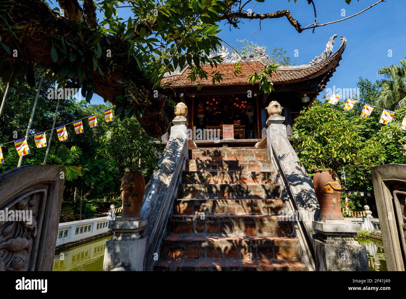 La Pagoda ad un pilastro di Hanoi in Vietnam Foto Stock