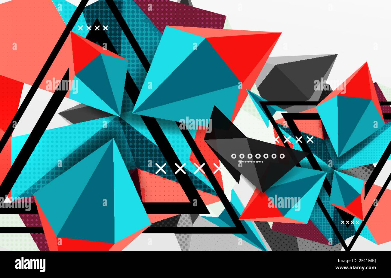 3d elementi poligonali sfondo astratto. elementi poligonali 3d sfondo astratto, vettore testurizzato modello moderno Illustrazione Vettoriale