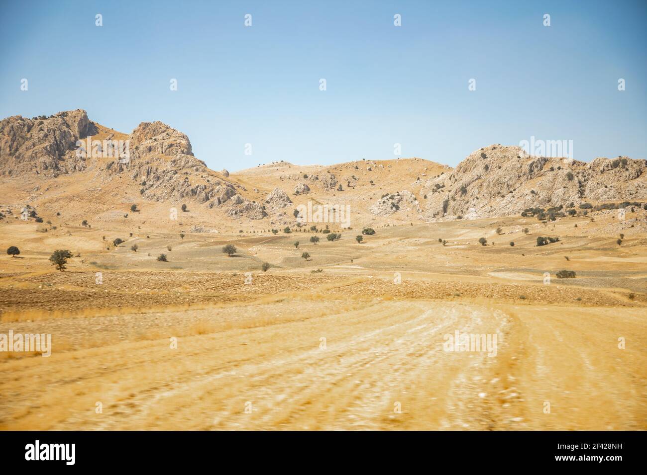 Paesaggio desertico vicino al lago Salda, Burdur, Turchia Foto Stock