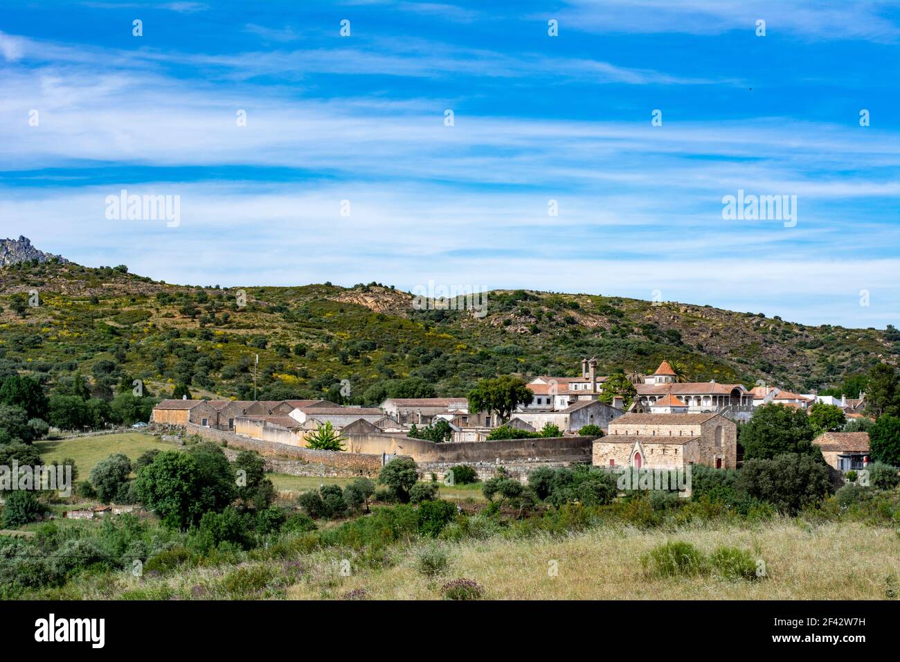 Vista panoramica del villaggio storico di Idanha a Velha In Portogallo Foto Stock
