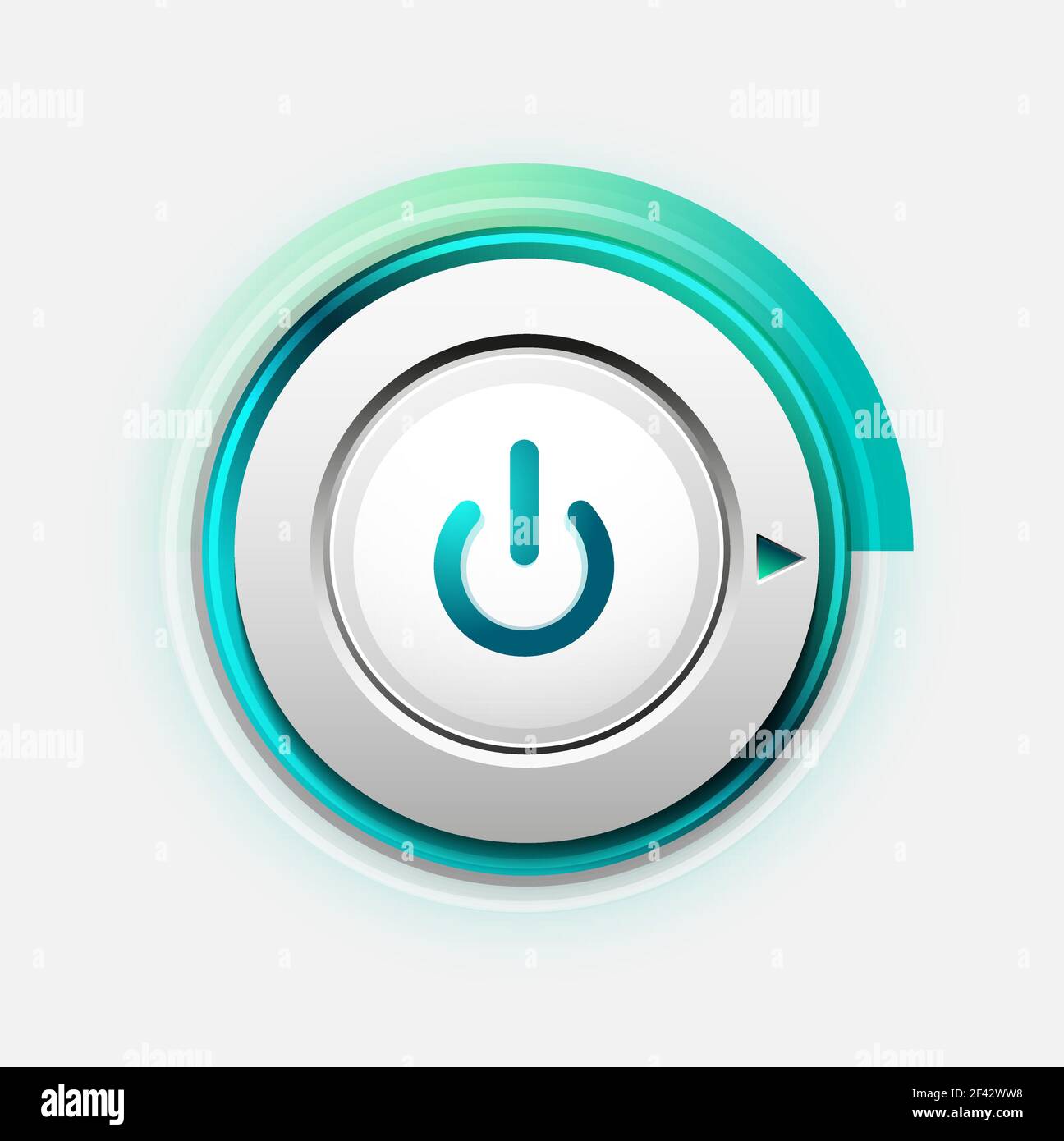 Logo della tecnologia del pulsante di accensione, concetto tecnico dell'arte digitale, icona on Off. Logo della tecnologia del pulsante di accensione vettoriale, concetto tecnico dell'arte digitale, icona on Off Illustrazione Vettoriale