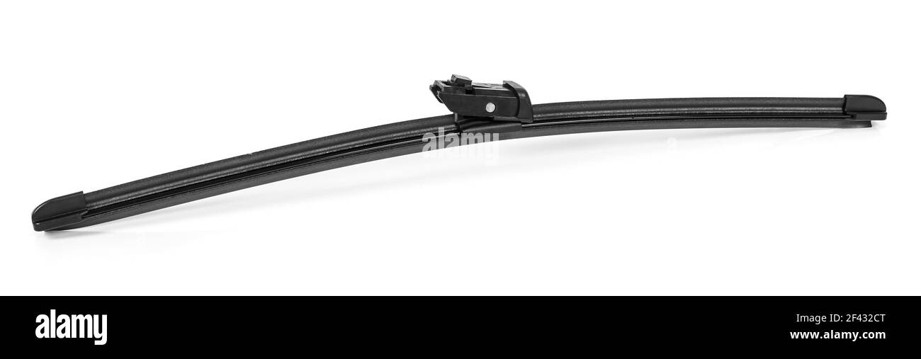Tergicristallo per auto senza cornice moderno isolato su sfondo bianco con tracciato di ritaglio Foto Stock