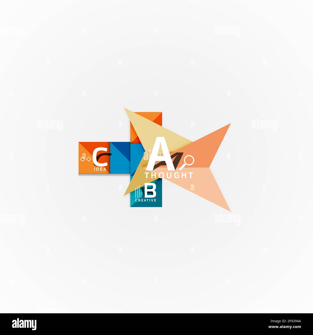 Banner infografici astratti con opzioni geometriche, un processo di b c step. Banner infografici astratti con opzioni geometriche, un processo di b c step. Illustrazione vettoriale Illustrazione Vettoriale