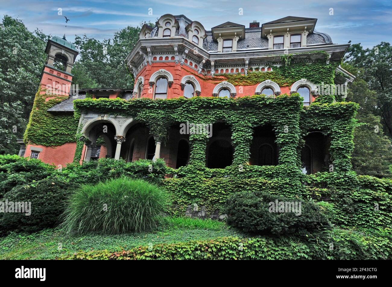 Parte anteriore del Harry Packer Mansion Inn, Jim Thorpe, Mauch Chunk, Pocono, Pennsylvania, STATI UNITI D'AMERICA Foto Stock