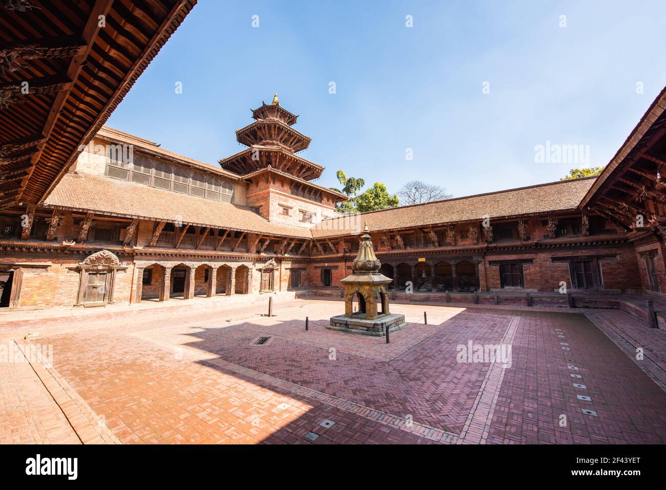 Piazza durbar a Patan, antica città nella valle di Kathmandu, Nepal. Foto Stock