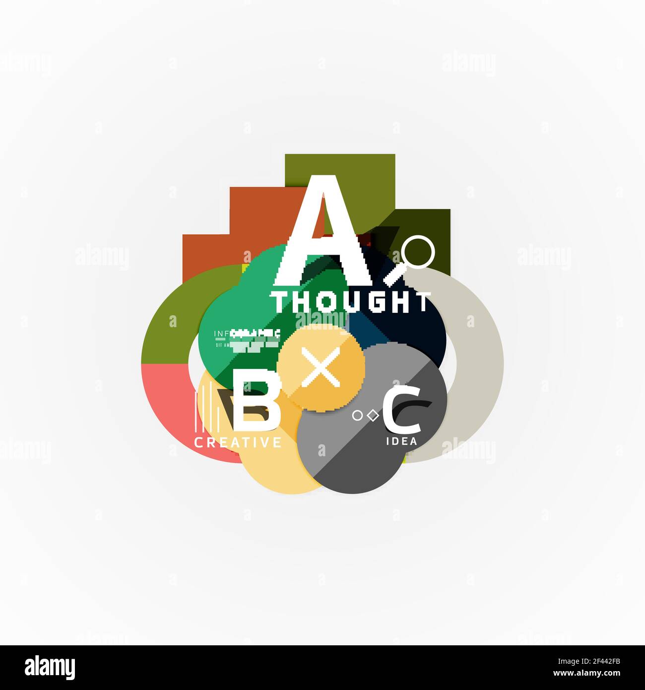 Banner infografici astratti con opzioni geometriche, un processo di b c step. Banner infografici astratti con opzioni geometriche, un processo di b c step. Illustrazione vettoriale Illustrazione Vettoriale