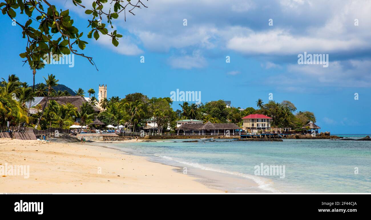 Sand, Afrika, Indischer Ozean, Ozean, Weltmeer, Meer, Sandstrand, Siedlung, Gebäude, Urlaub, Tourismus, Additional-Rights-Clearance-Info-non-disponibile Foto Stock