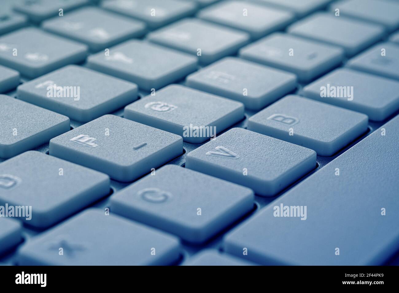Vista ravvicinata della tastiera di un computer moderno. Foto Stock