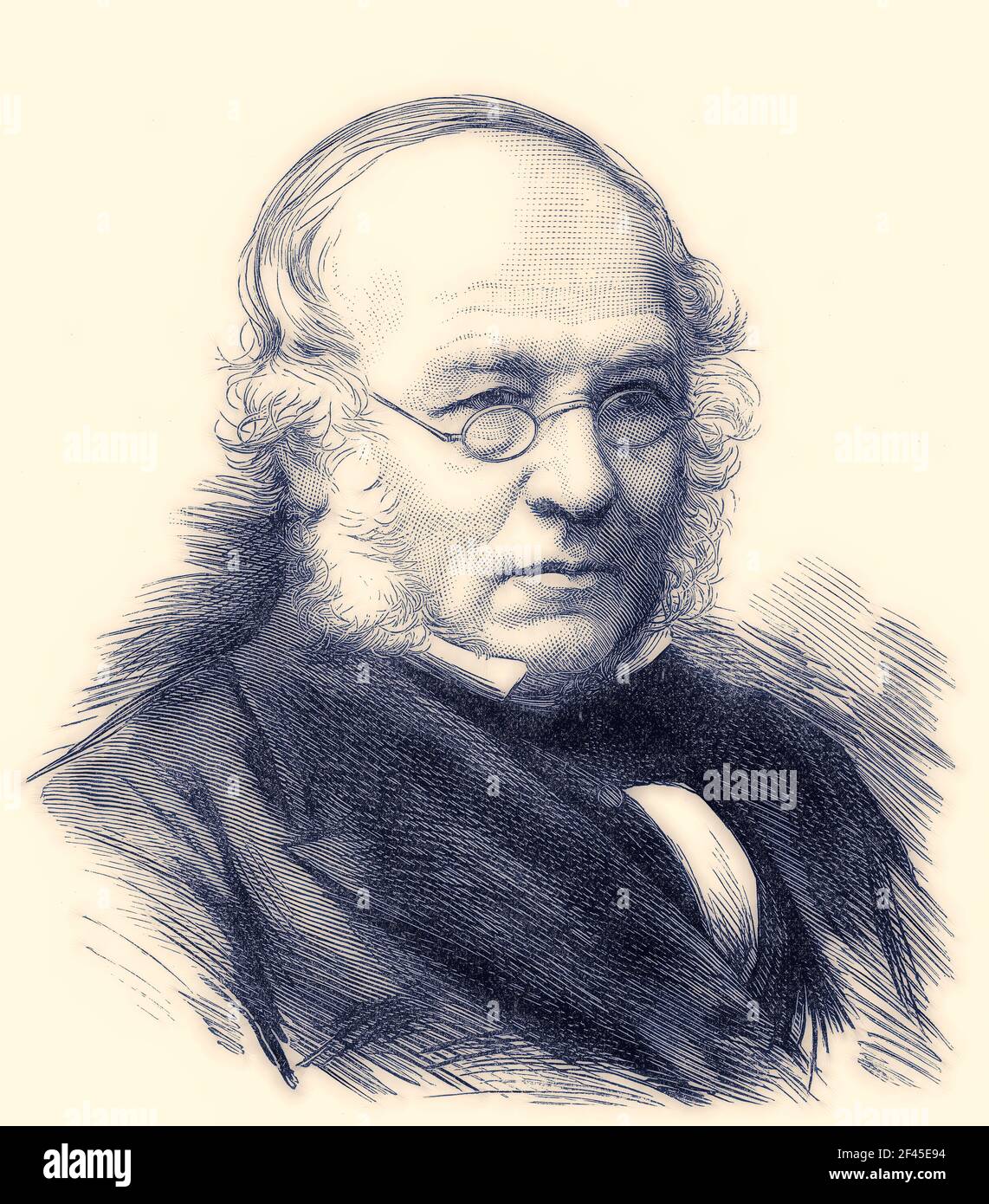 Sir Rowland Hill, 1795-1879, insegnante di inglese, inventore e riformatore sociale Foto Stock