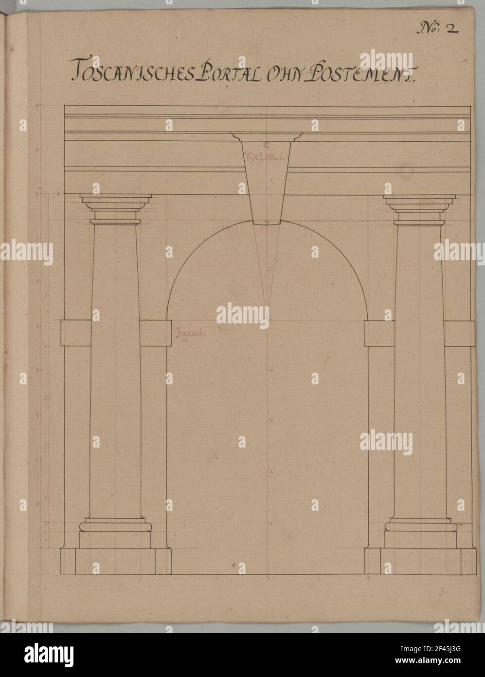 Portale ordine toscano Foto Stock