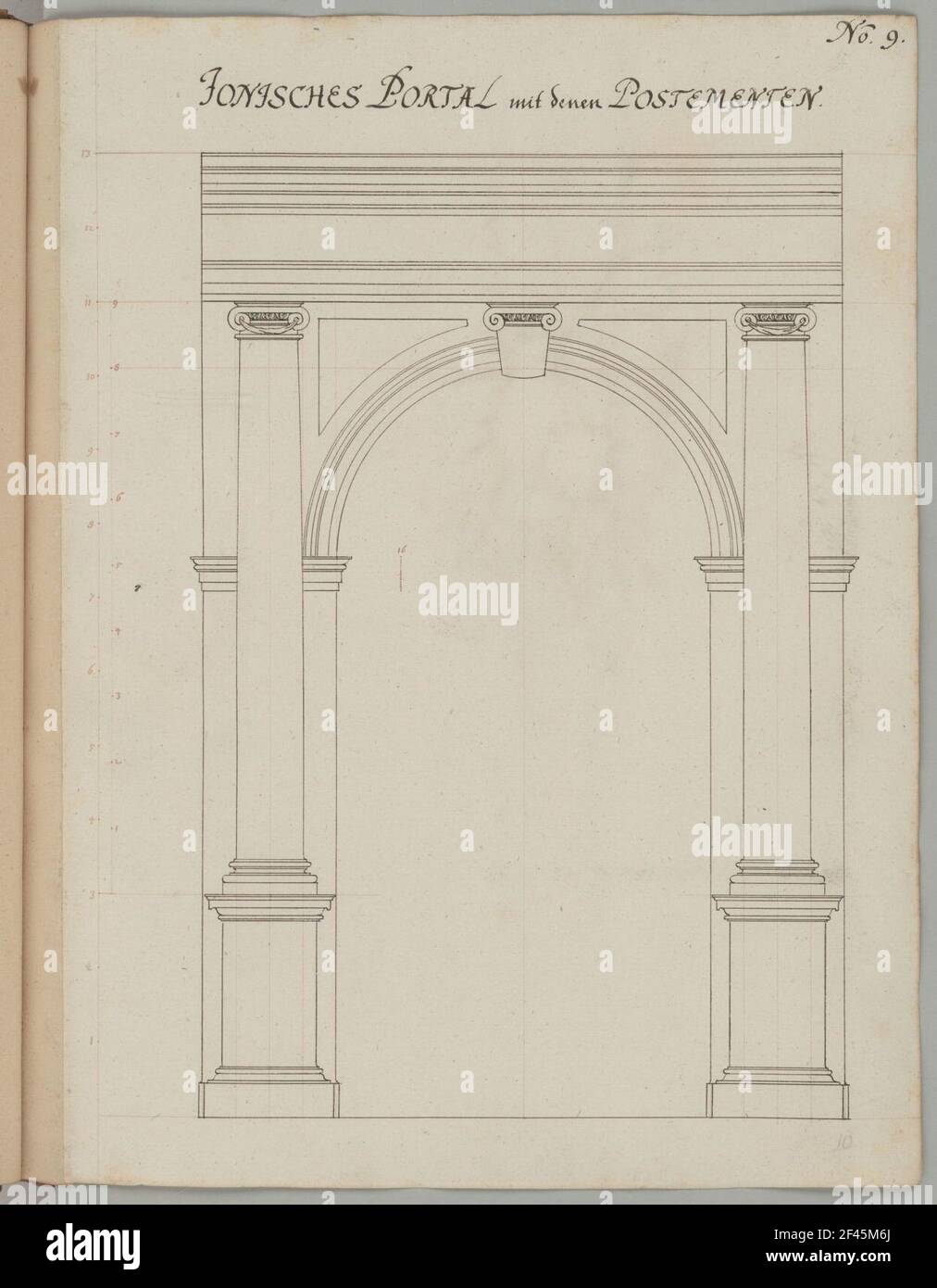 Portale di ordine ionico Foto Stock