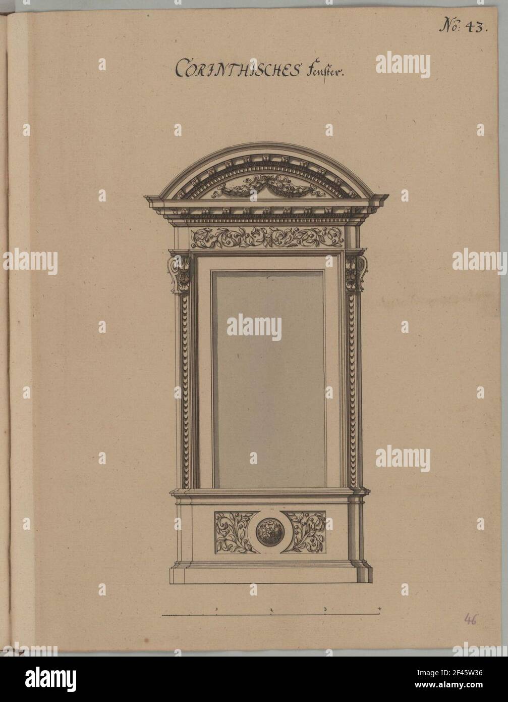 Finestra Ordine corinzio Foto Stock