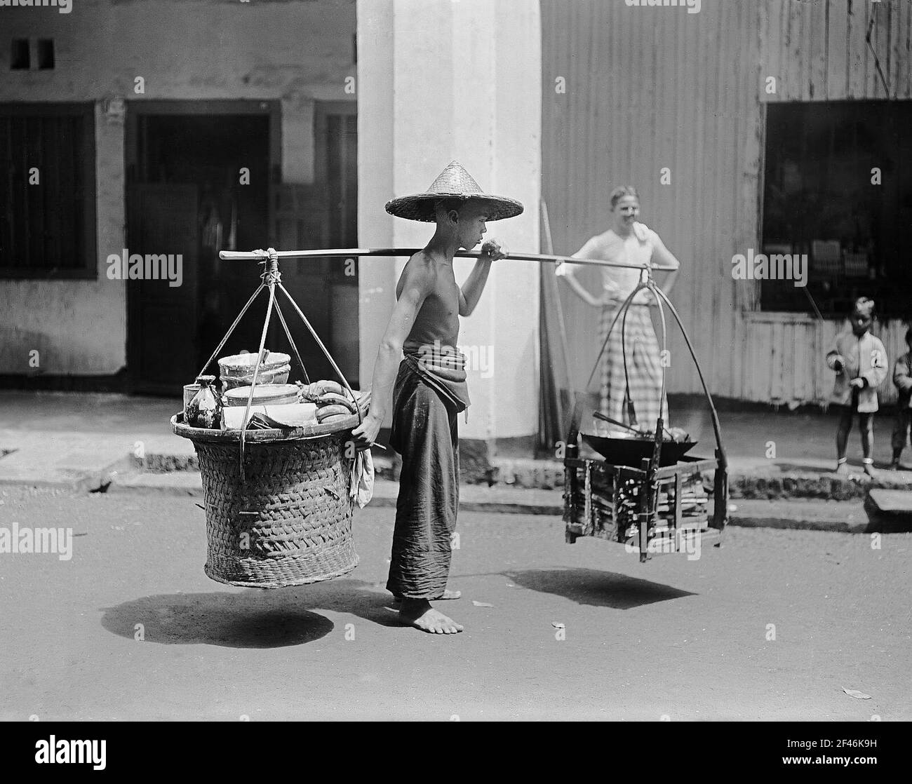 Singapore. Titoli imperdibili per Singapore. Ristorante portatile Foto Stock