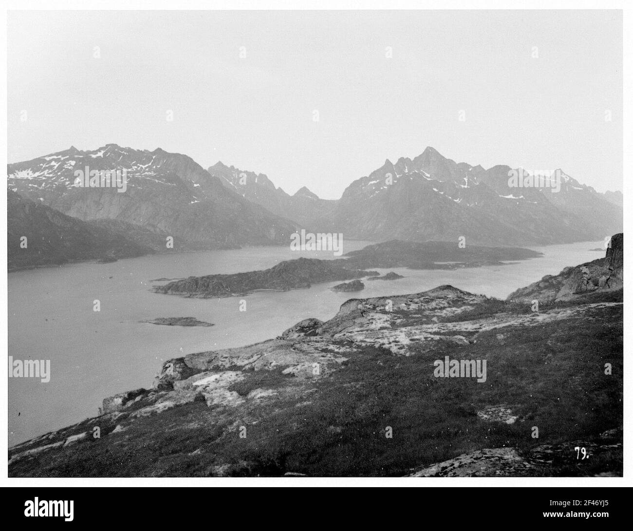 DIGERMOLLEN / NORVEGIA: Vista sul paesaggio fiordo Foto Stock