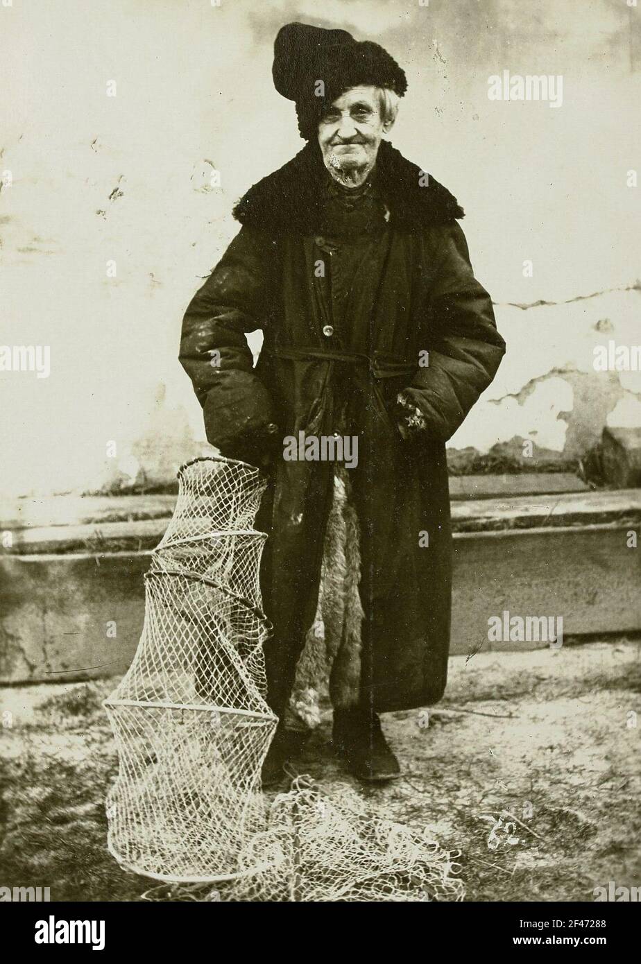 Spreewald. Vecchia Spreewänder Fischer Foto Stock