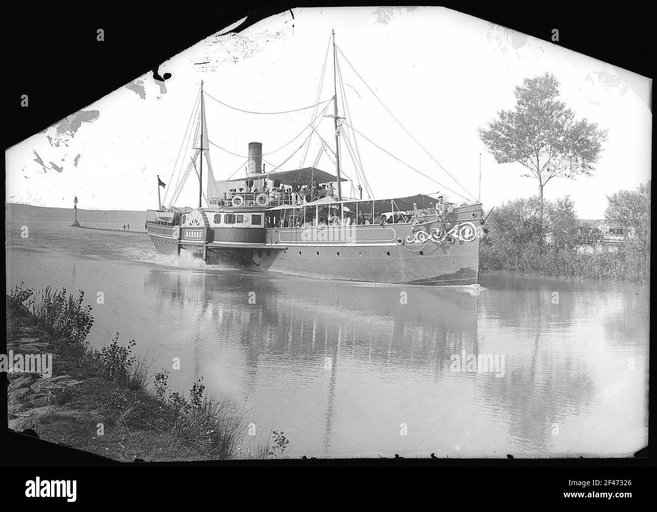 Siofok. Lago Balaton con vaporetto Baross Foto Stock