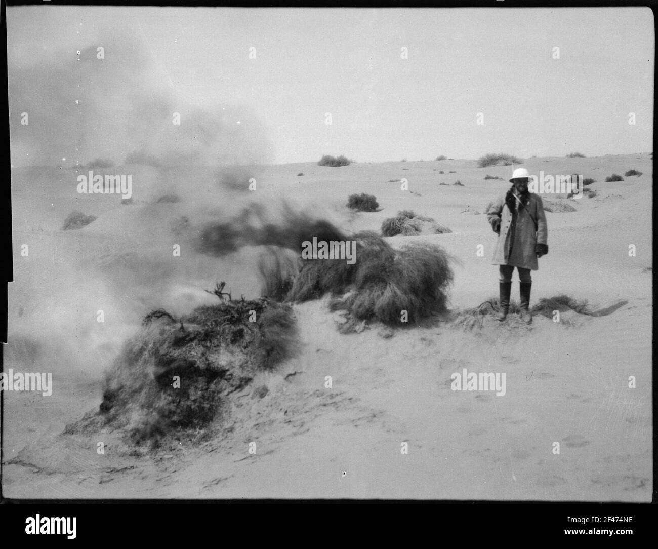 Partecipante alla spedizione nel deserto Foto Stock