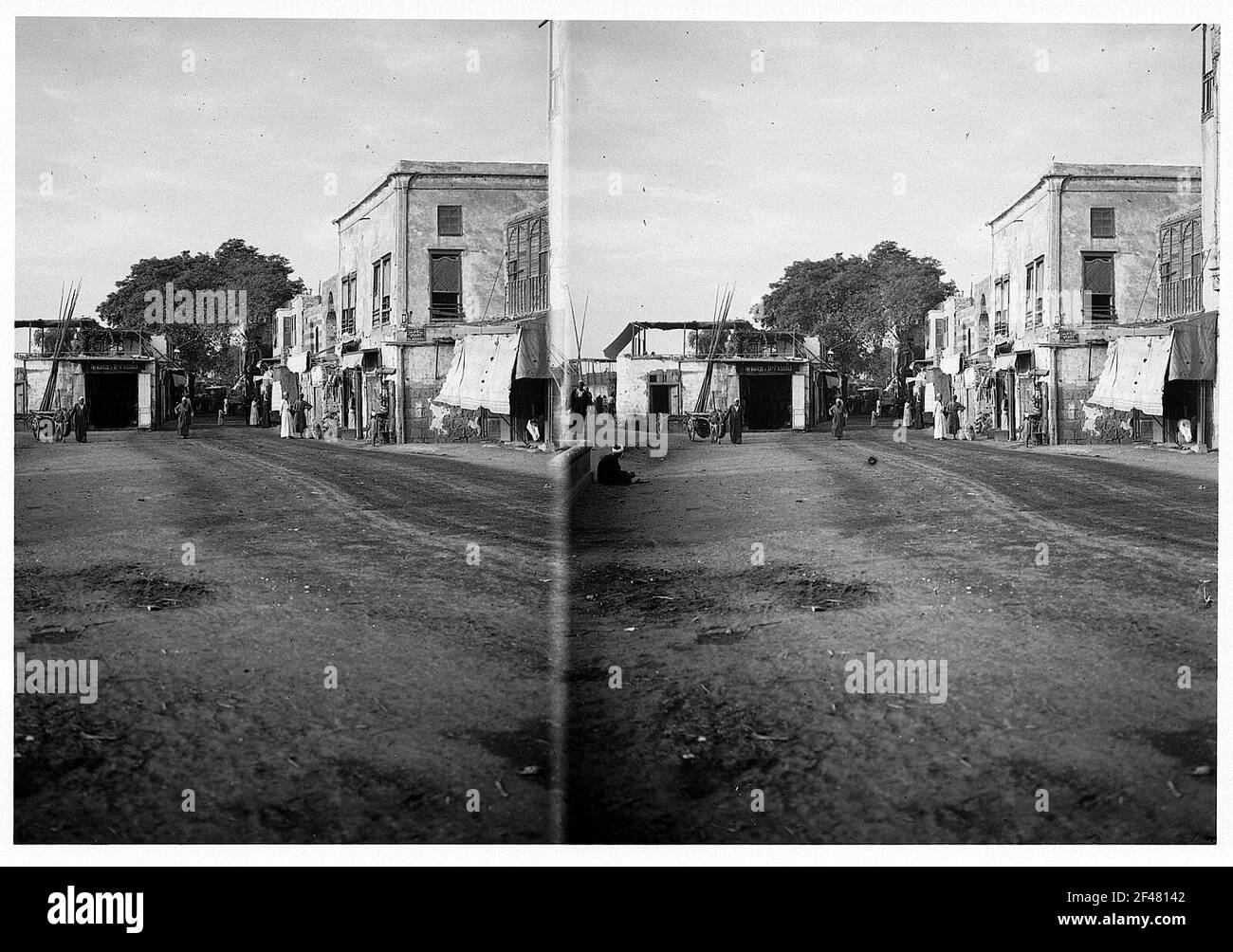 Cairo (Egitto). Scena di strada con asino Foto Stock