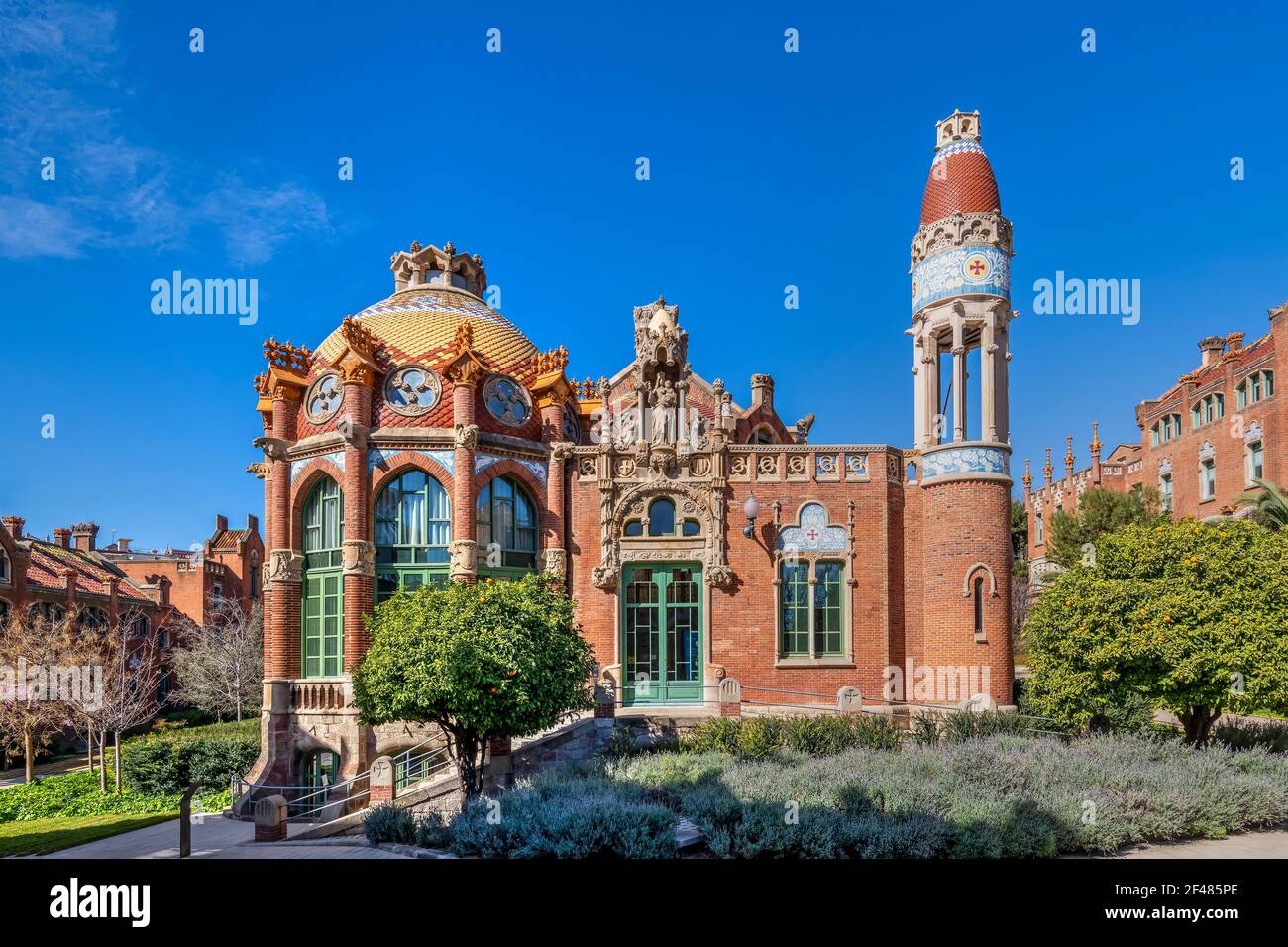 Hospital de la Santa Creu i Sant Pau (Ospedale della Santa Croce e San Paolo), Barcellona, Catalogna, Spagna Foto Stock
