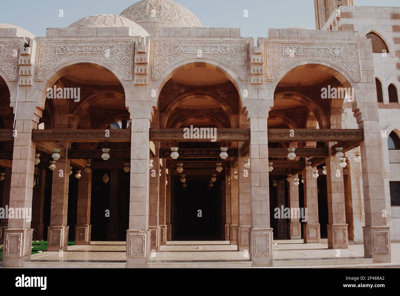 Moschea Mustafa, islamica. Grande moschea di Sharm-El-Sheikh. Serie di foto di Sharm El Sheikh. Egitto, bellissimo edificio Foto Stock