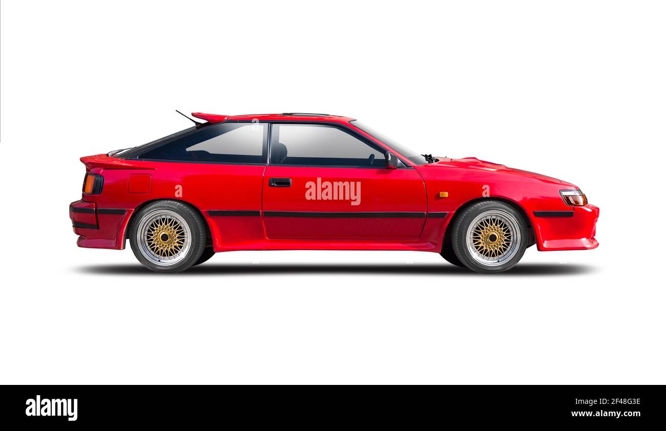 Classica auto sportiva giapponese isolata su sfondo bianco Foto Stock