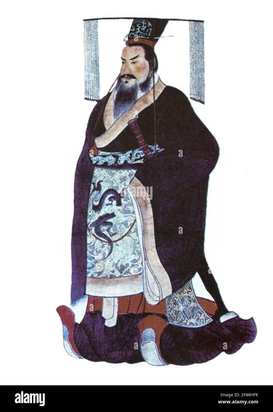 QIN SHI HUANG (259 AC-210 AC) Primo imperatore di una Cina unita e fondatore del Dinastia Qin Foto Stock