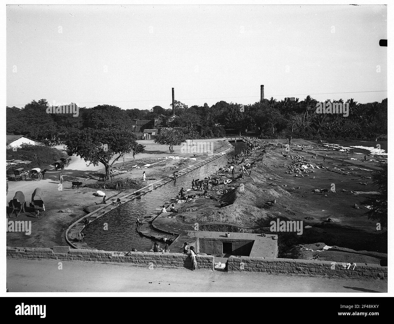 Scena al canale di Hyderabad Foto Stock