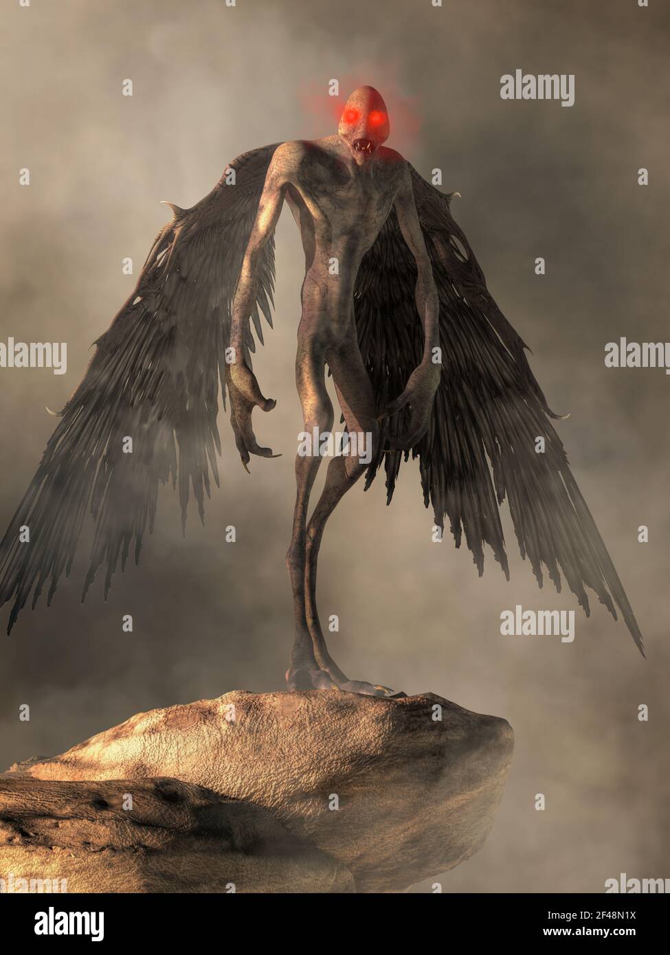 Il Mothman è una criptide che i testimoni descrivono come essere uccello come con gli occhi rossi incandescenti. È stato riportato in West Virginia negli anni '60 Foto Stock