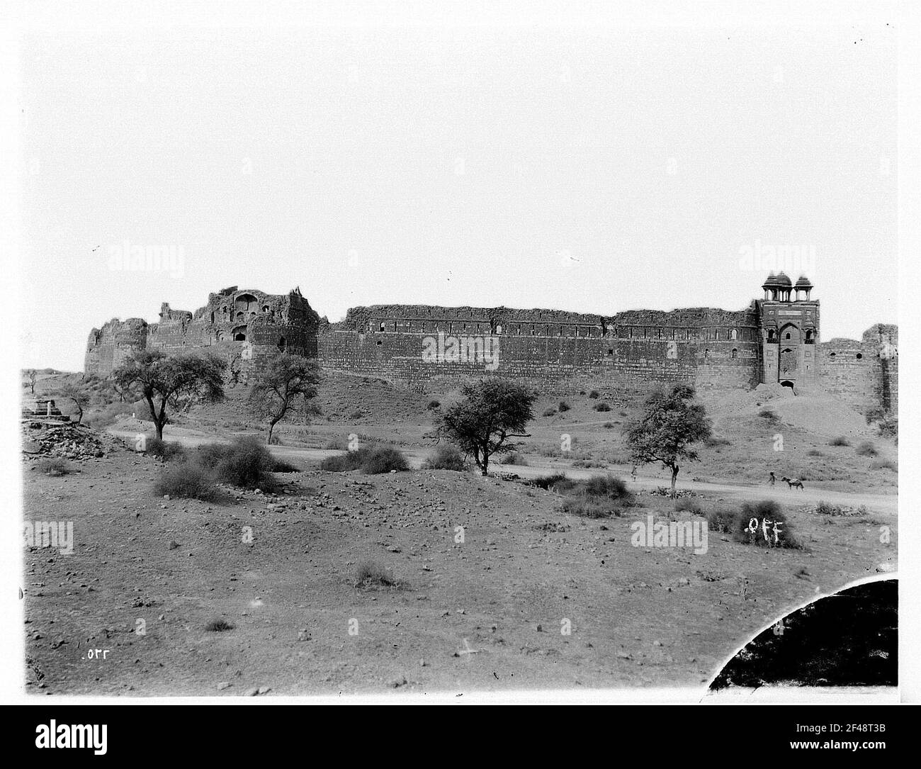 Agra?, India: Vista delle rovine della pianta della fortezza Foto Stock