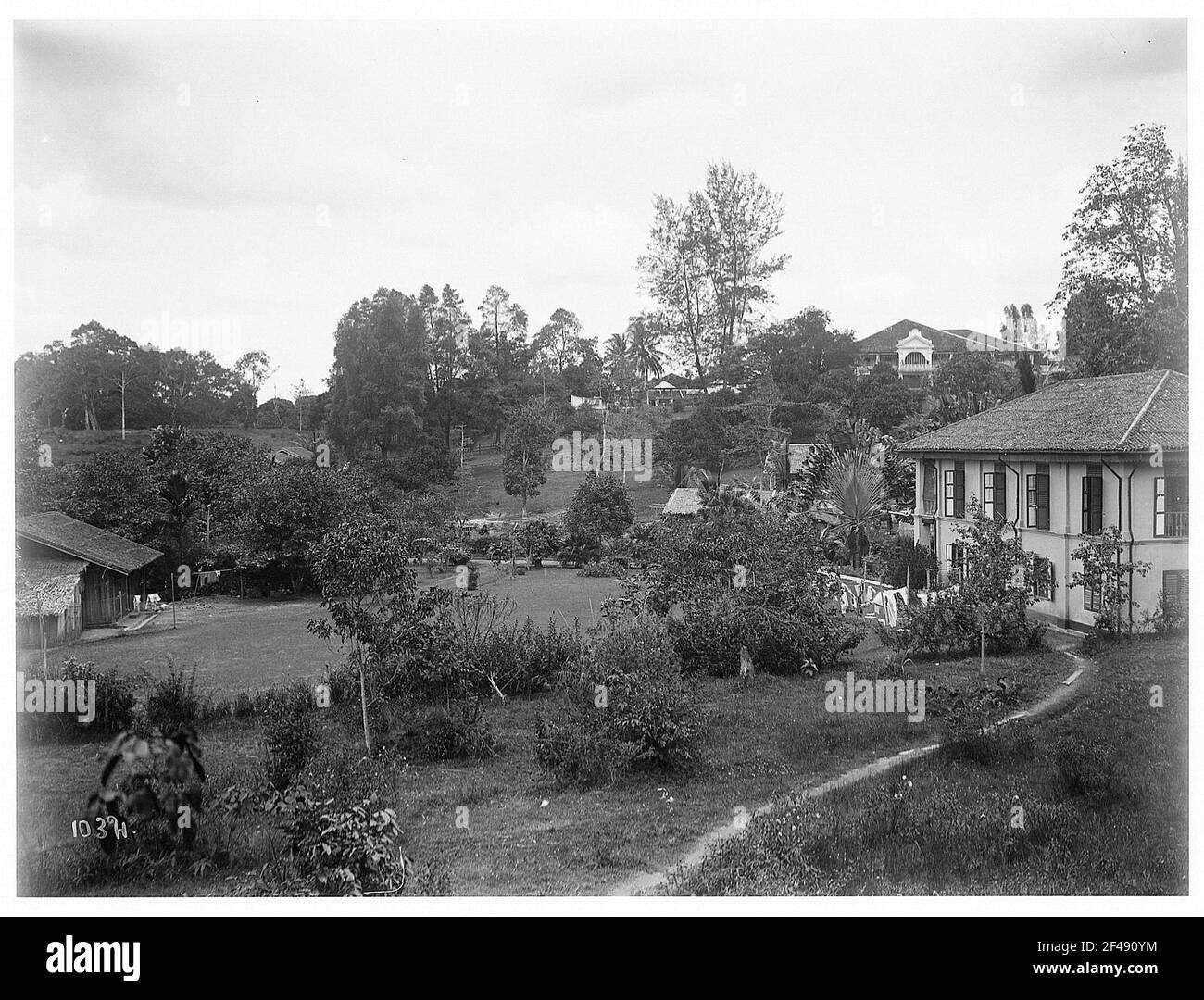 A Singapore. Ville e giardini ben curati Foto Stock