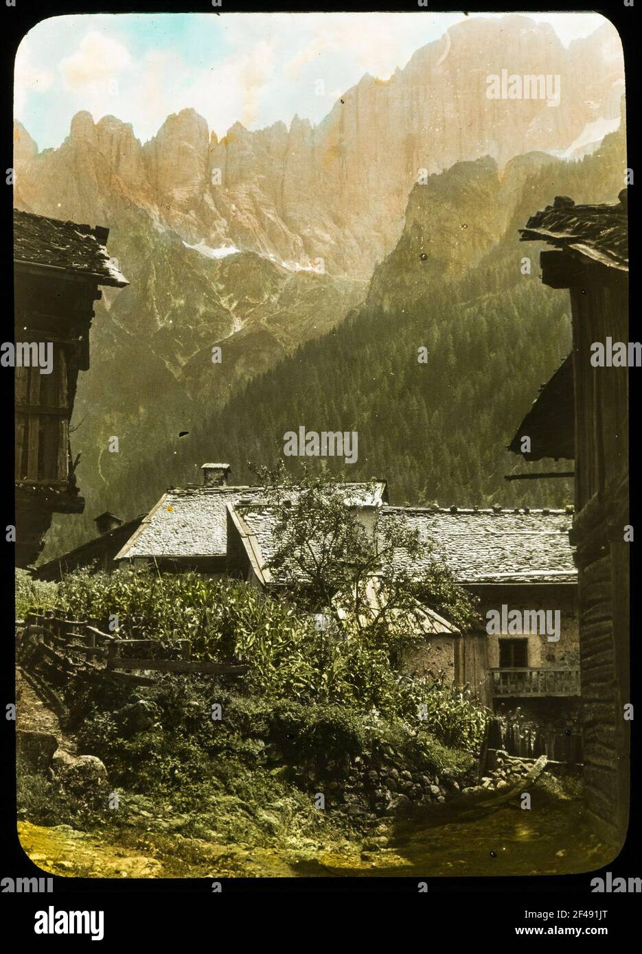 Alleghe con il civetta Foto Stock