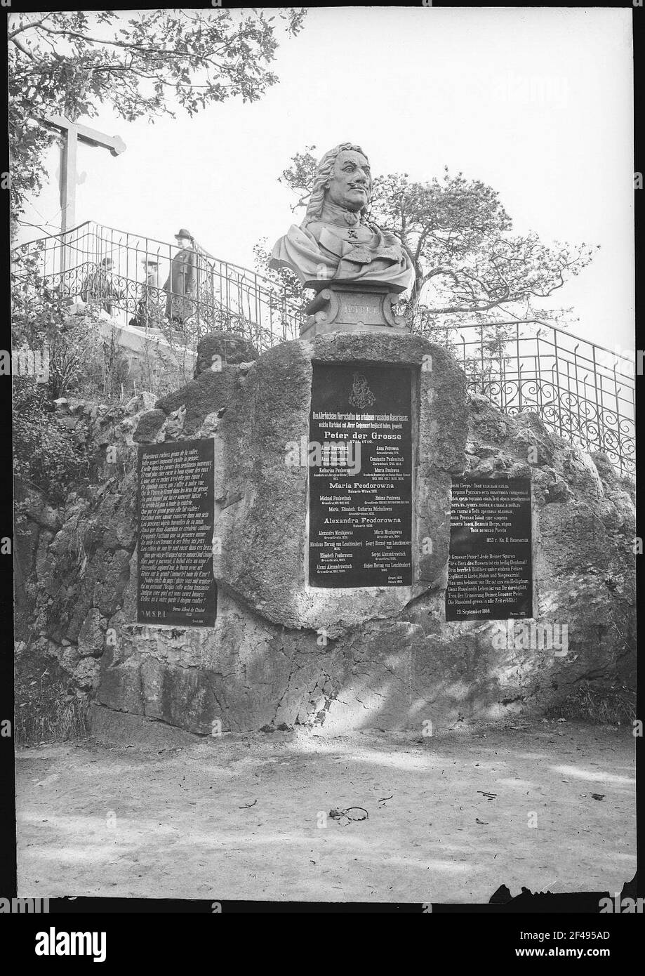 Carlsbad. Monumento Pietro del Grande al Hirschsprung Foto Stock