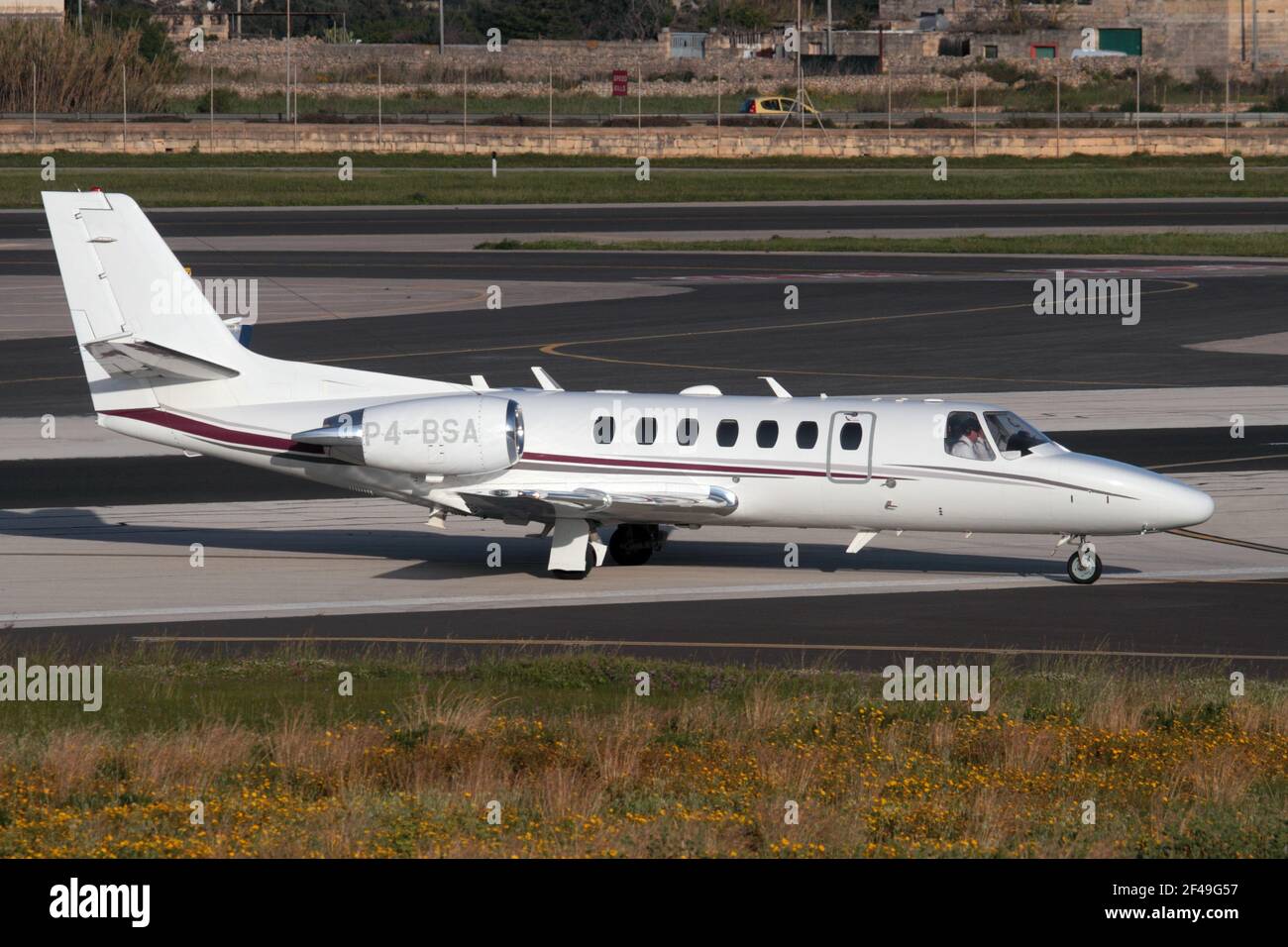 Cessna 560 Citation Encore+ business jet privato all'arrivo Malta Foto Stock
