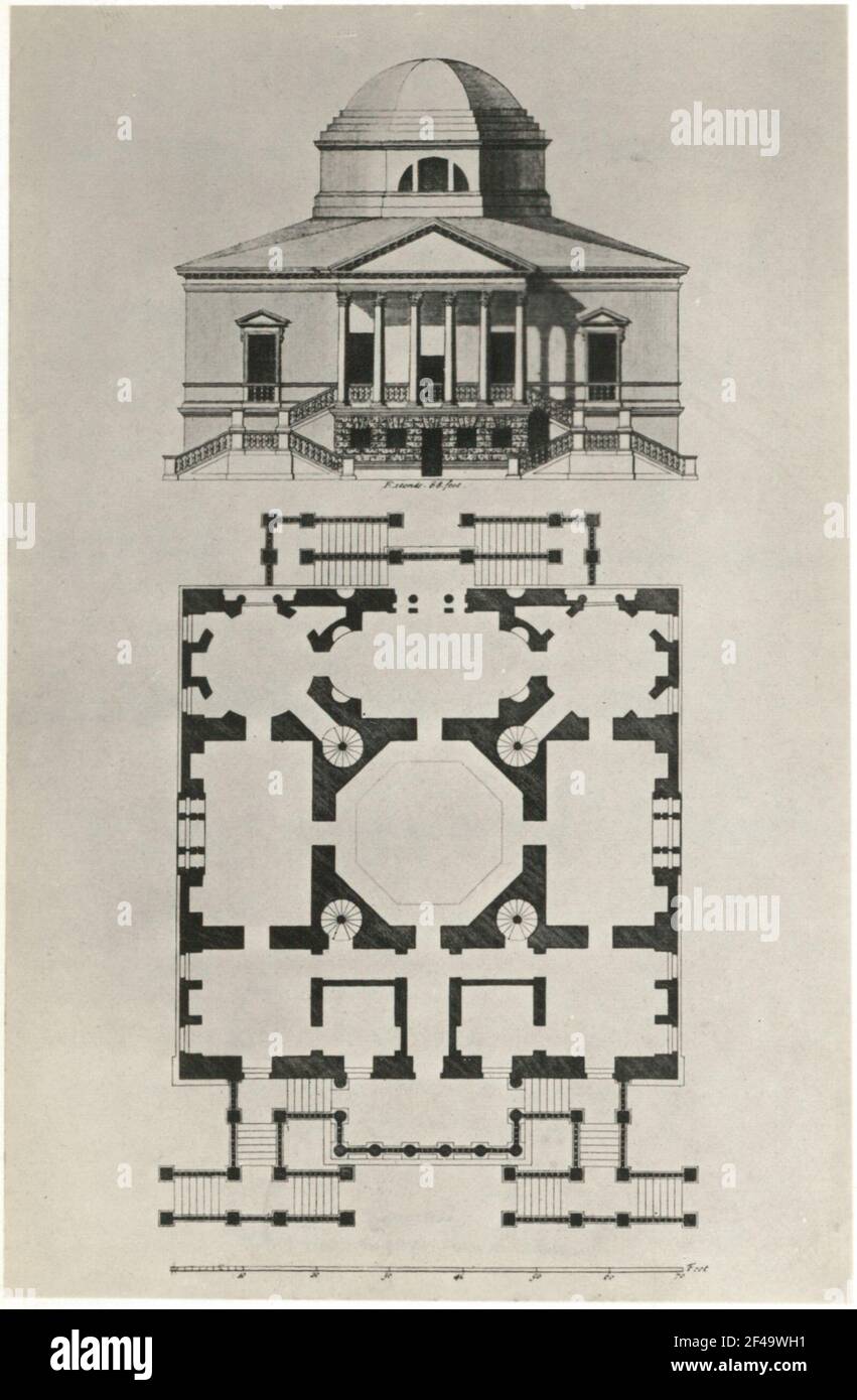 Inghilterra. Londra. Chiswick House, costruito da Lord Richard Boyle Burlington. Da: Architettura in Gran Bretagna - dal 1530 al 1830. Amministratore, slub-Dresden 1830 09DA 0048 000 00 1 Foto Stock