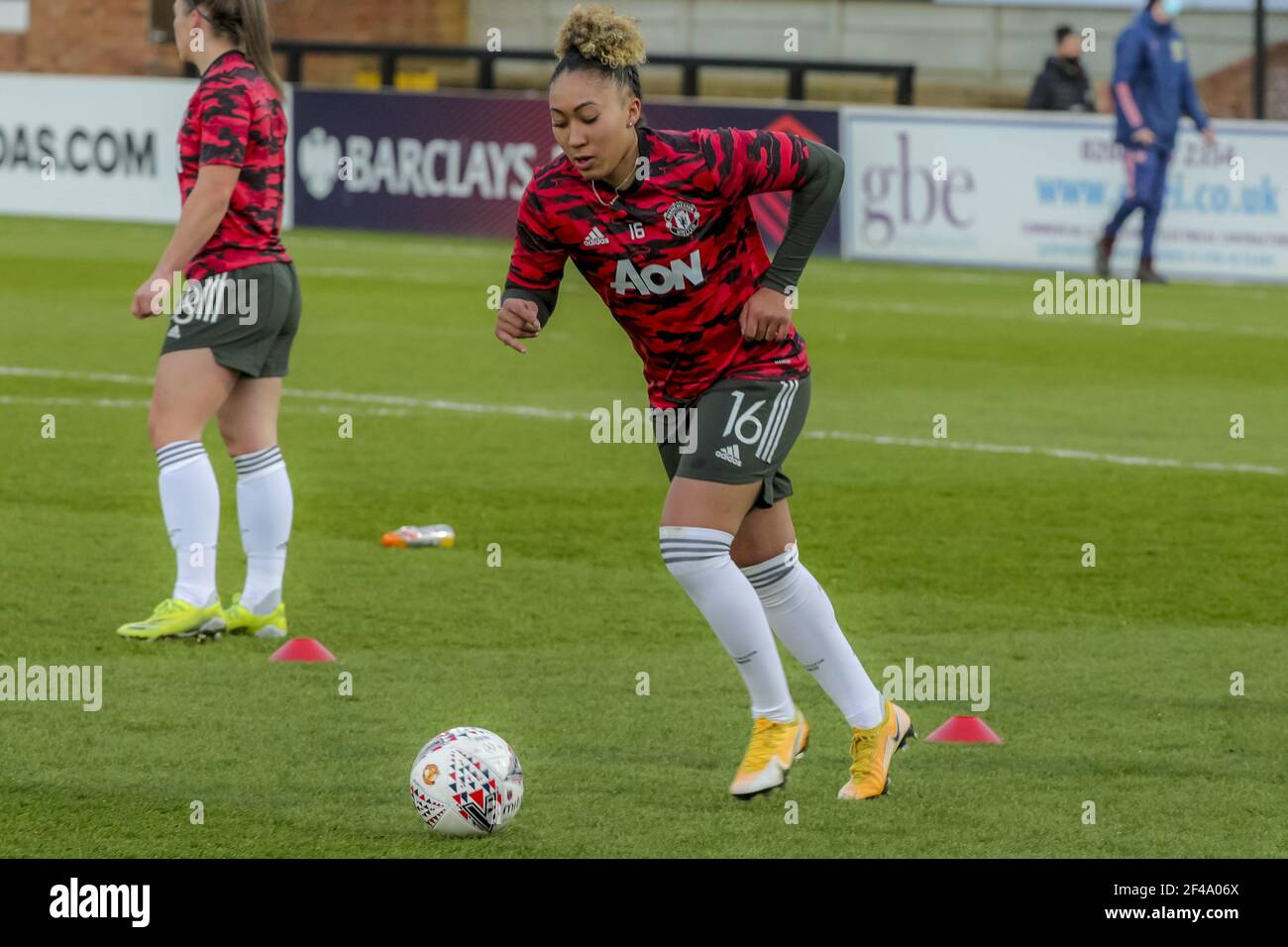 Borehamwood, Regno Unito. 19 marzo 2021. Lauren James (16 Manchester United) durante il gioco Barclays fa Womens Super League tra Arsenal e Manchester United a Meadow Park a Borehamwood, Inghilterra Credit: SPP Sport Press Photo. /Alamy Live News Foto Stock