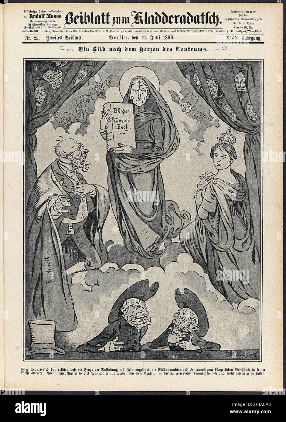 Ernst Retemeyer: Una foto dopo il cuore del centro. Cartoon Foto Stock