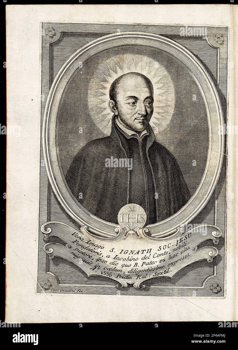 Della vita e dell'Istituto di Sant'Ignazio, fondatore della compagnia di Gesù: Libri 5. Frontispiz Foto Stock