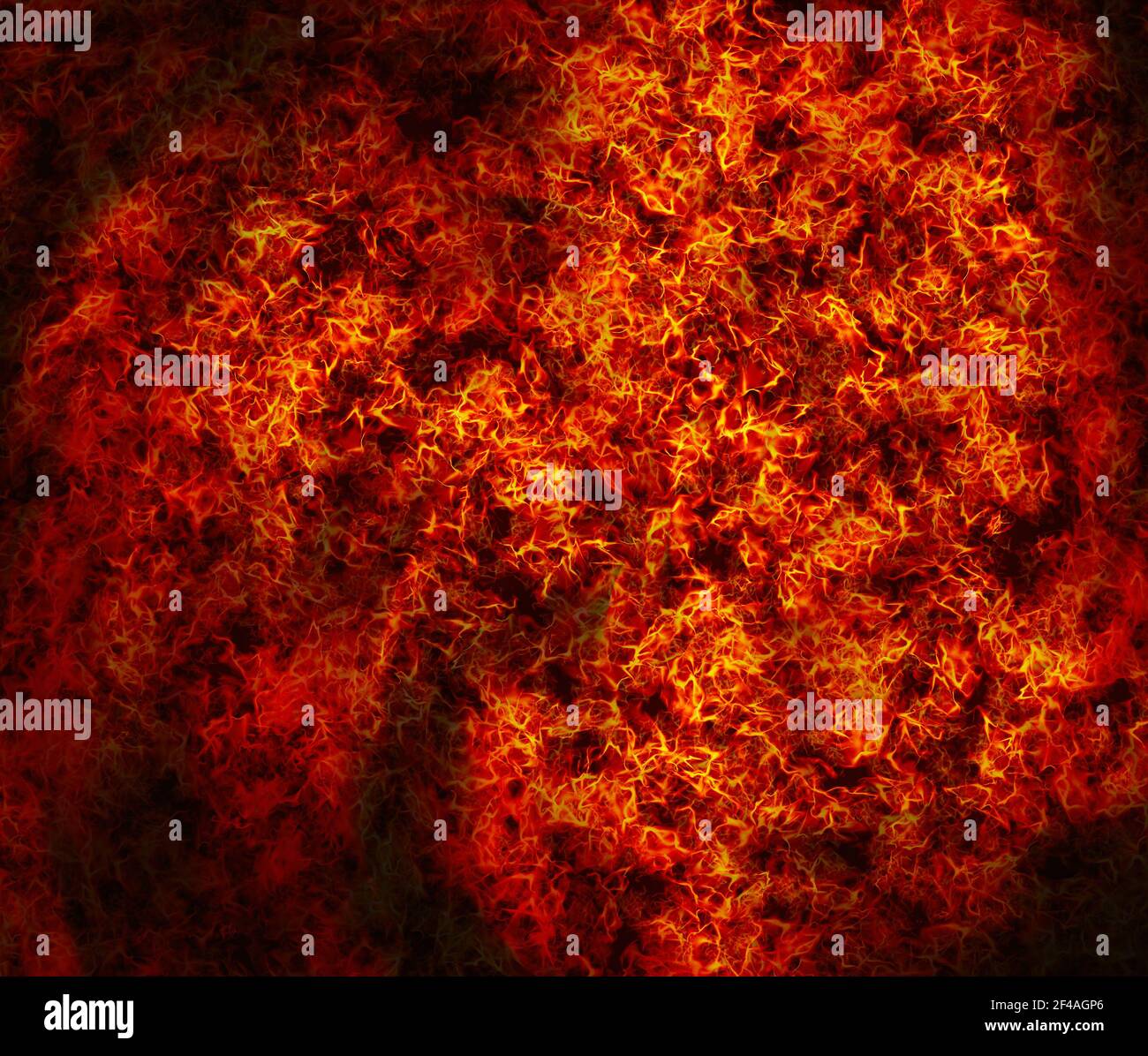 lava calda rossa con fondo fumé Foto Stock