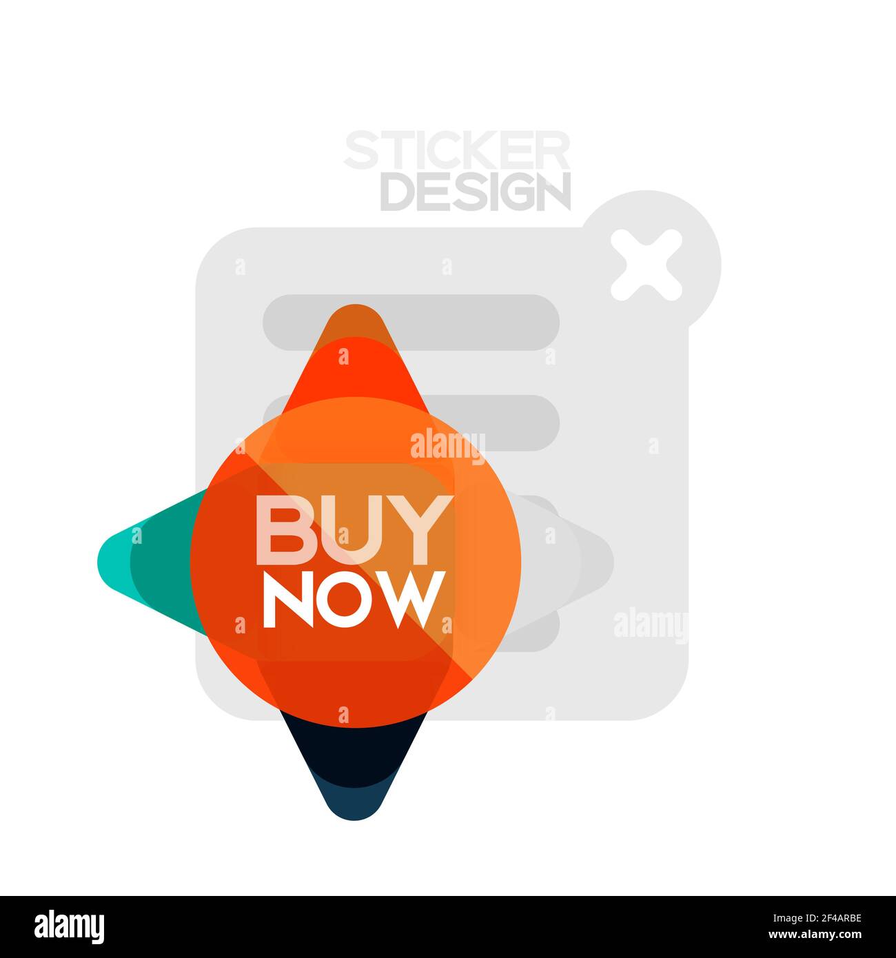 Design piatto triangolo forma freccia icona di adesivo geometrico, design stile carta con buy now campione di testo, per business o presentazione web, pulsanti di app o interfaccia, banner negozio sito internet. Design piatto triangolo forma freccia icona di adesivo geometrico, design stile carta con buy now campione di testo, per business o presentazione web, pulsanti app o interfaccia, banner e etichette negozio sito web Illustrazione Vettoriale