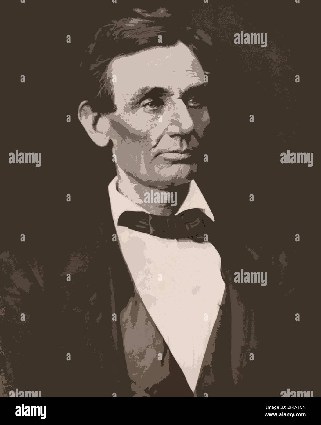 Una fotografia del 1832 dell'ex presidente degli Stati Uniti Abraham Lincoln alterata con un filtro Photoshop effetti speciali. Foto Stock