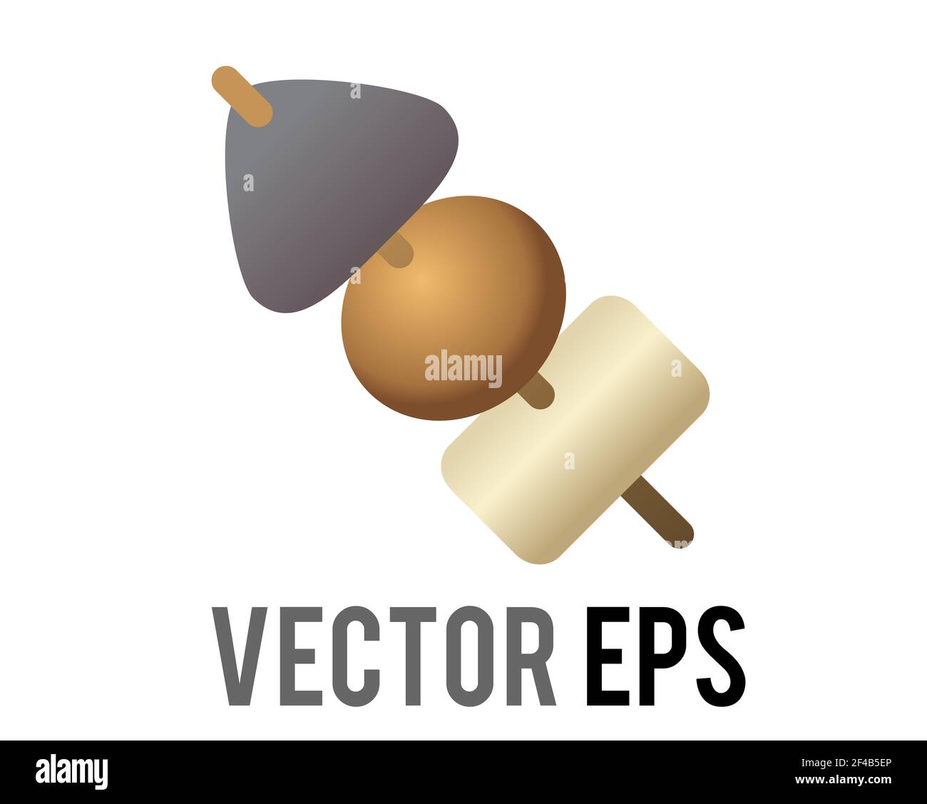 Il vettore isolato giapponese tradizionale icona di oden cibo invernale, fatto con torte di pesce, tofu, konnyaku Foto Stock