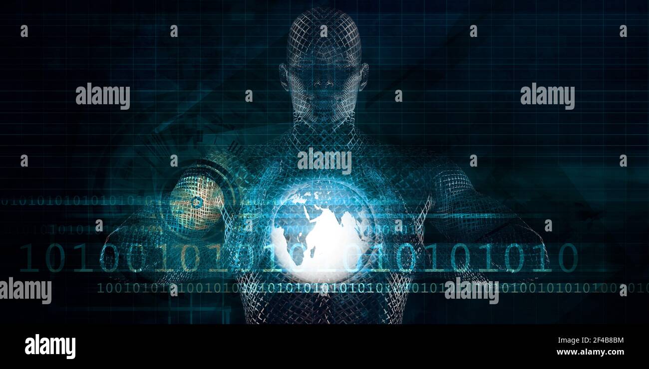 La comunicazione internazionale di rete come un concetto di Business Foto Stock