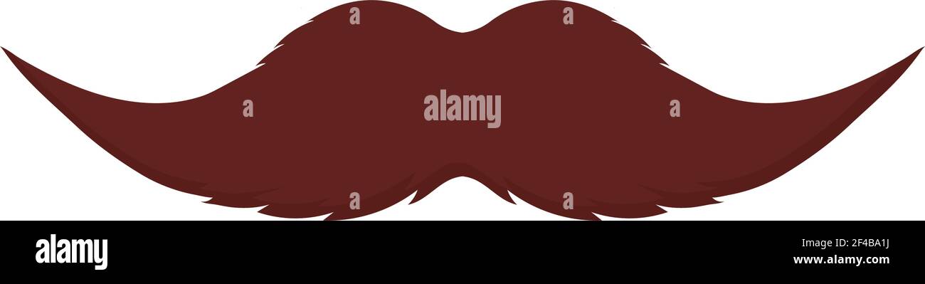 baffi marroni isolati Illustrazione Vettoriale