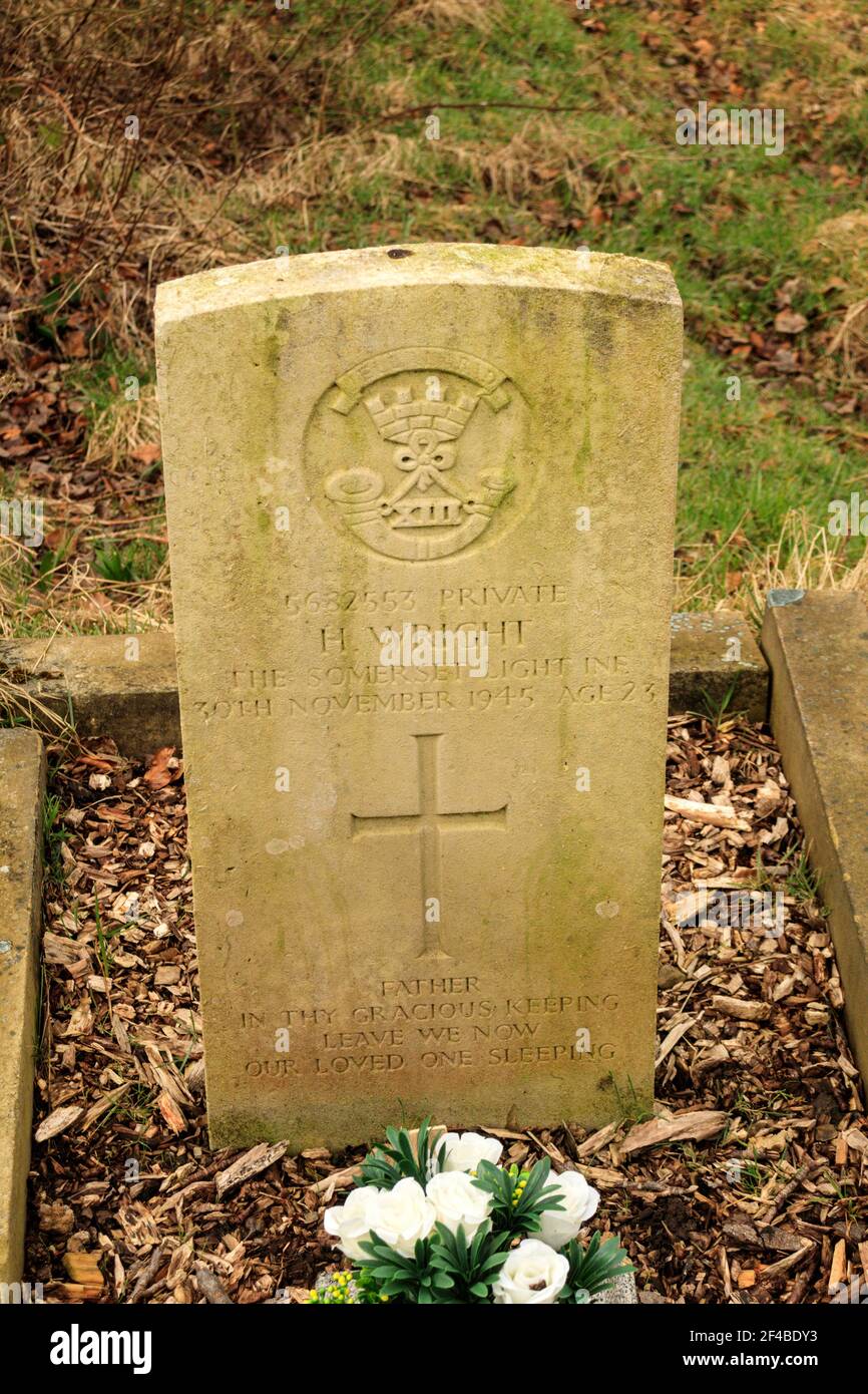 Tomba di guerra del Commonwealth al cimitero di Blackburn. Foto Stock