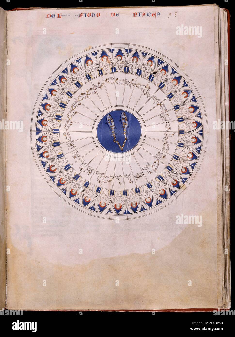 PISCIS - LAPIDARIO DEL DIARIO DE MARIA - 1253 - MANUSCRITO HI 15. Autore: Alfonso X di Castiglia. LOCALITÀ: MONASTERIO-BIBLIOTECA-COLECCION. SAN LORENZO DEL ESCORIAL. MADRID. SPAGNA. Foto Stock