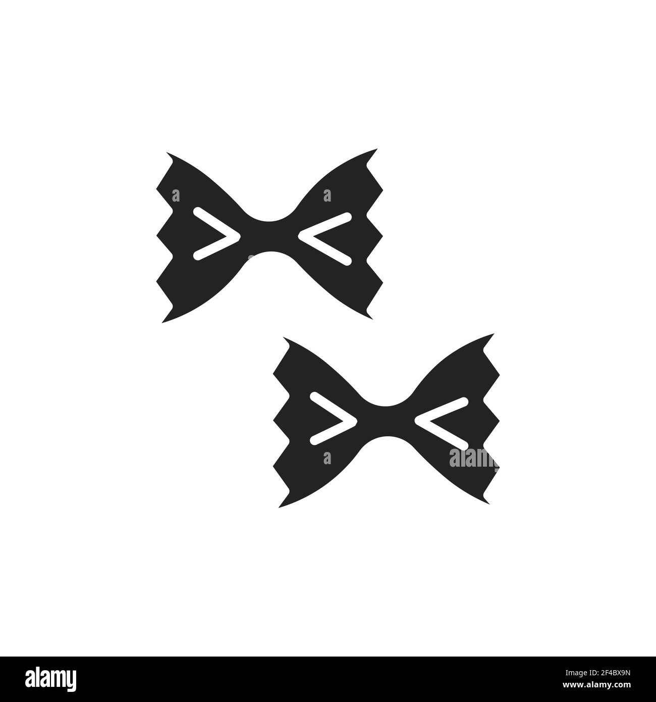 Originale pasta italiana farfalle colore linea icona. Elemento vettoriale isolato. Illustrazione Vettoriale