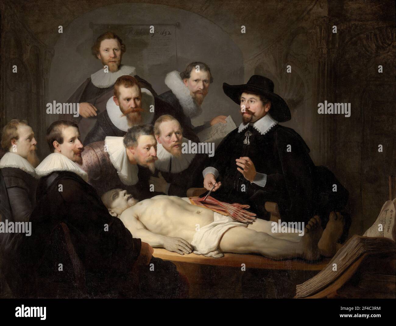 Rembrandt van Rijn (1606-1669) la lezione di anatomia del Dr. Nicolaes Tulp, 1632, olio su tela. Mauritshuis, l'Aia, Paesi Bassi. Foto Stock