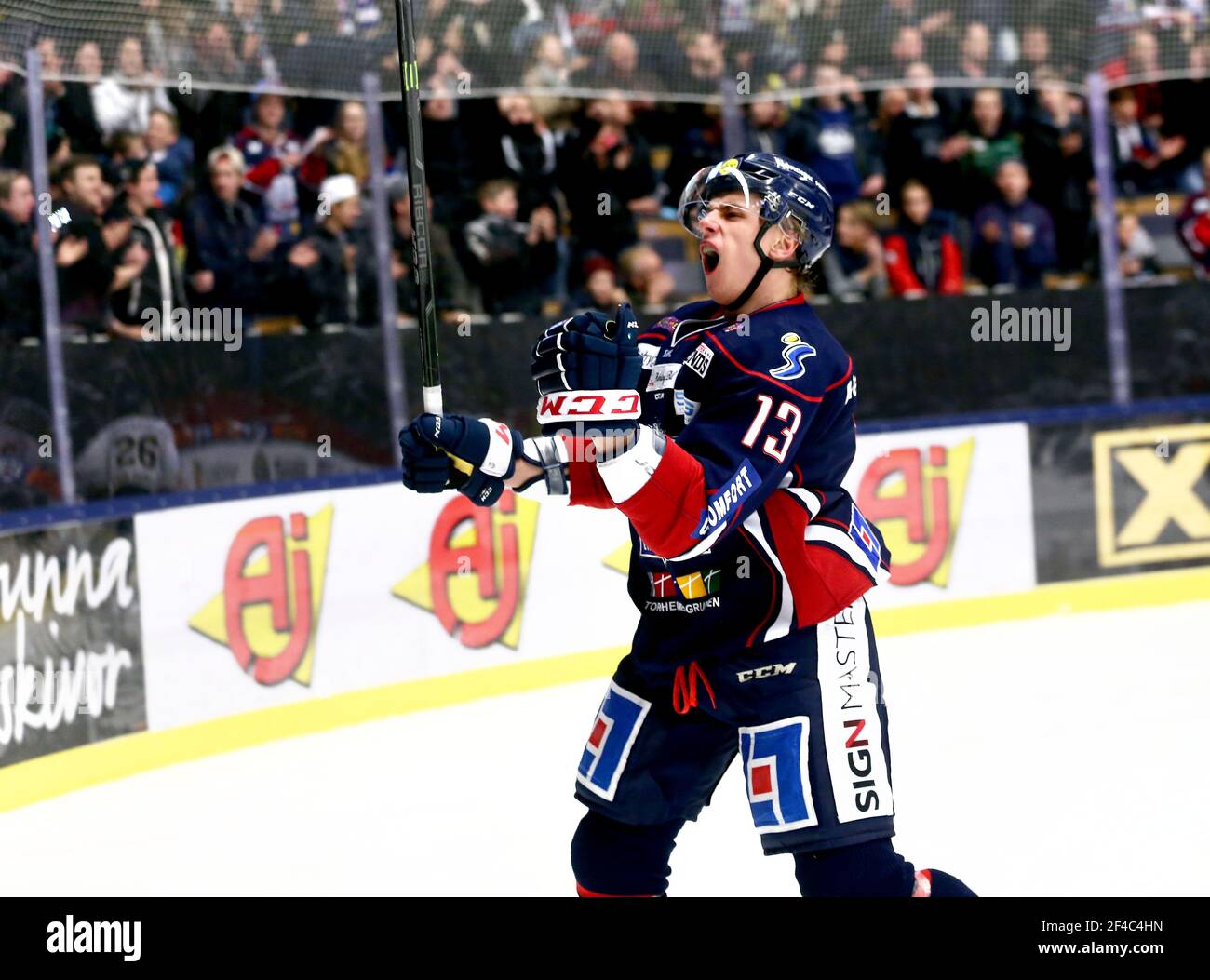 Nr 13 Jakub Vrana, Linköping Hockey Club, LHC, Linköping HC. Foto Stock